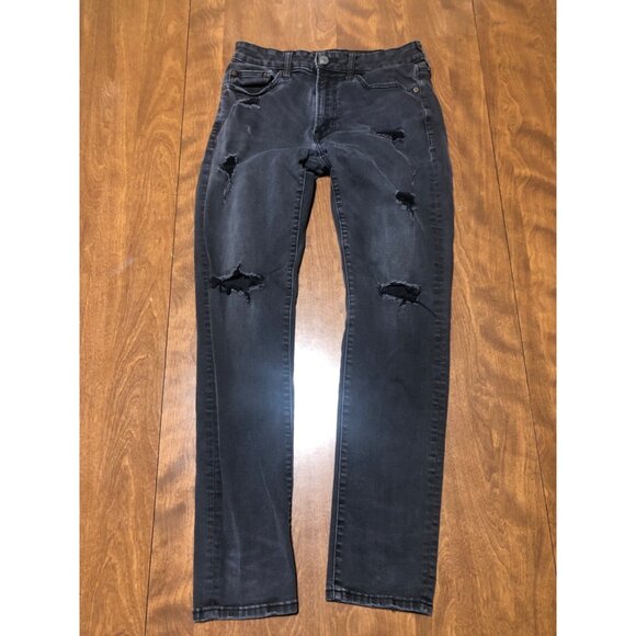 American Eagle Outfitters Black Slim Distressed Men's Jeans 29 X 30 - Picture 1 of 10